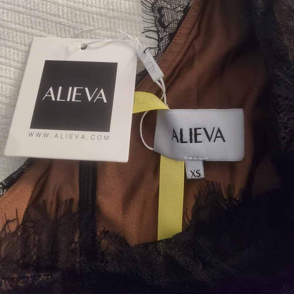 New Alieva Fatima Ruched Midi Dress Sizs XS - Picture 11 of 12
